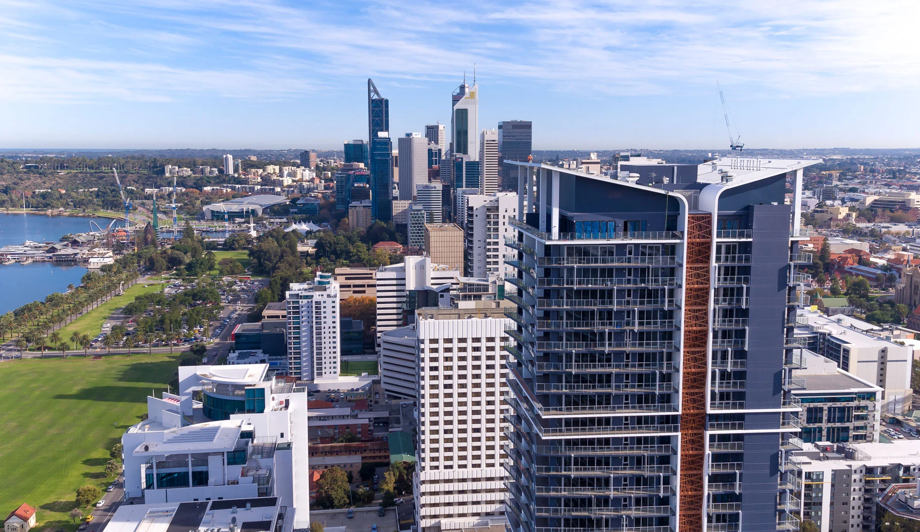 High-rise residential architecture in East Perth